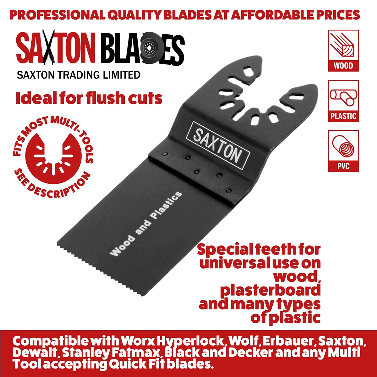 6 Blade Mix Q F Pack B Saxton Blades