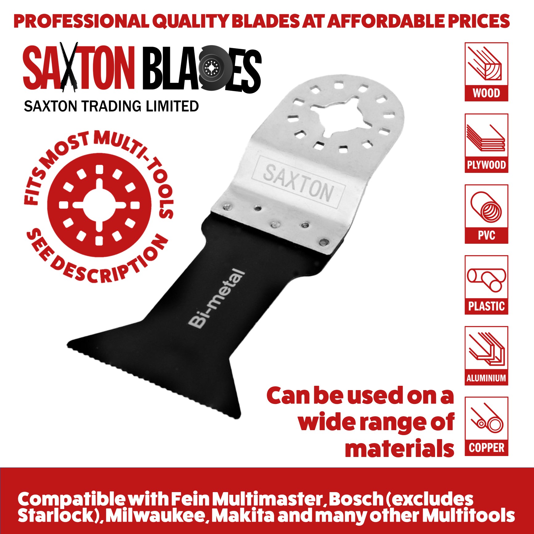 44mm Bi-Metal Blade | Saxton Blades