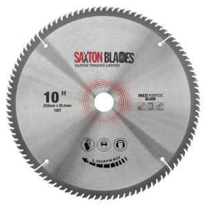 TCT Laminate Hardwood – Aluminium Circular Saw Blade 255mm x 100T x 25.4mm Bore