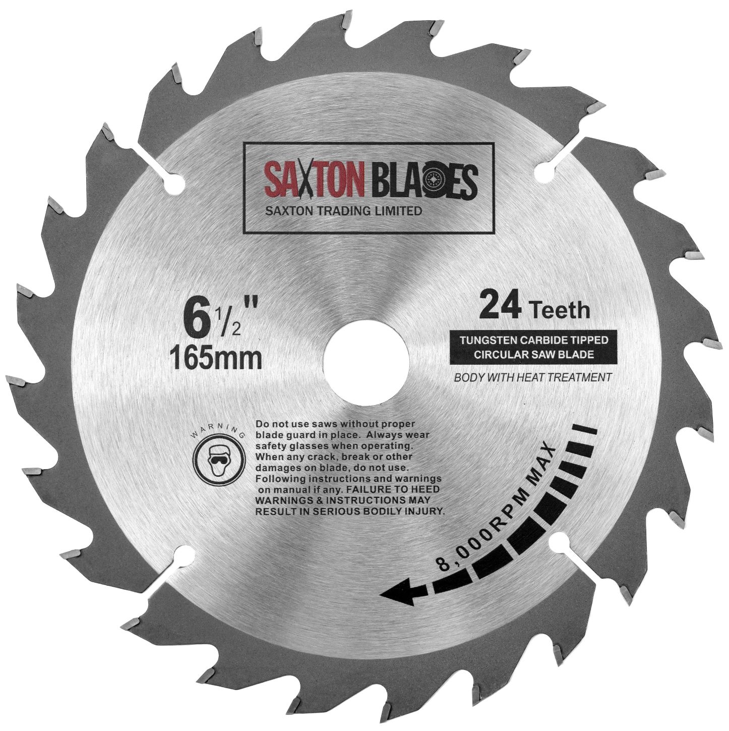 TCT Circular Blade 165mm x 24T | Saxton Blades