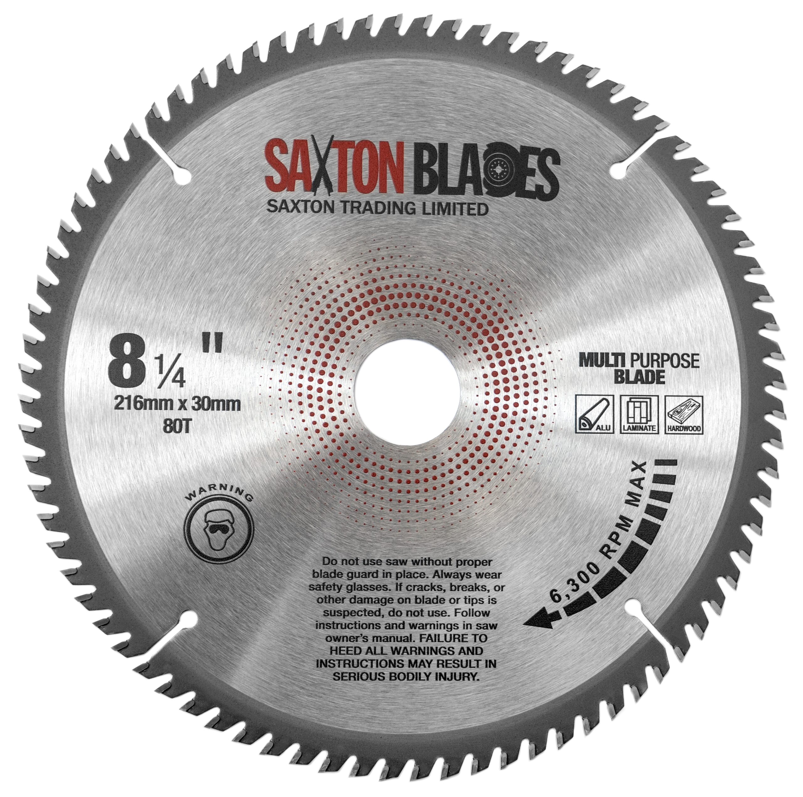 Tct Multi-purpose Circular Saw Blade 216mm X 80t 